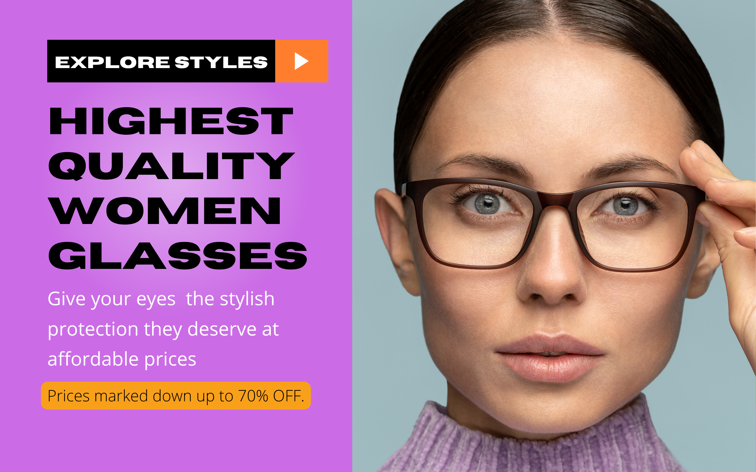  Discounted Premium and affordable Women Eyeglasses, High quality prescription and sunglasses from VivGlasses