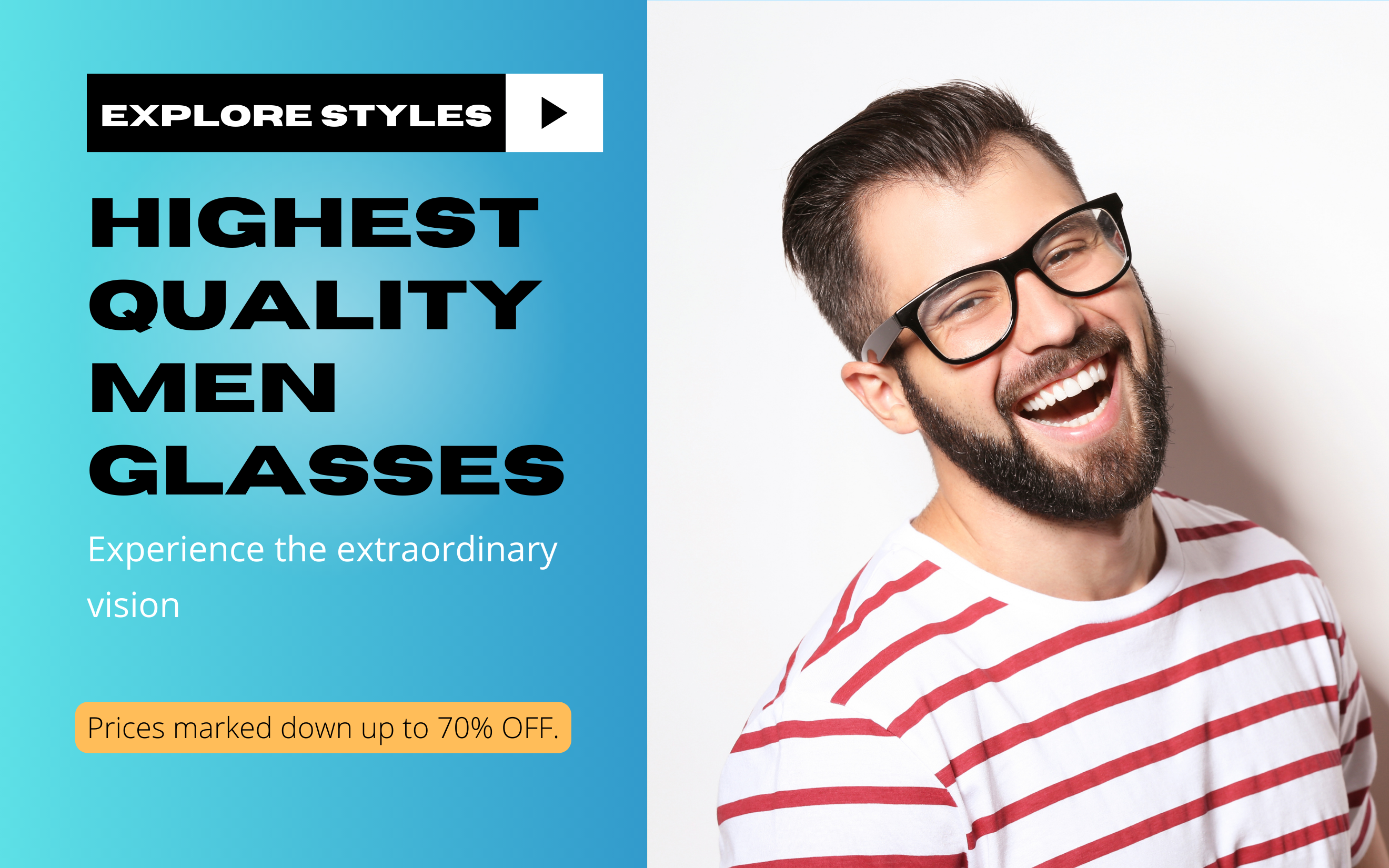 Discounted Premium and affordable Men Eyeglasses, High quality prescription and sunglasses from VivGlasses