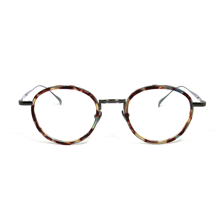 Full Rim Round Unisex Eyeglasses, Lyric Unisex Eyeglasses Front View Gunmetal Color Frame from VivGlasses 