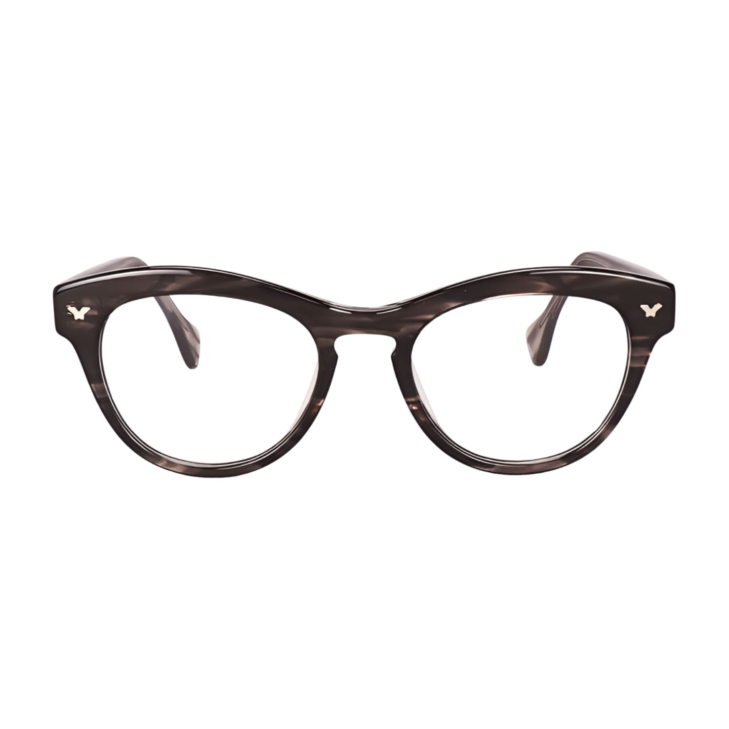 Full Rim Cat Eye Women Eyeglasses, Makayla Women Eyeglasses Front View Black Color Frame from VivGlasses