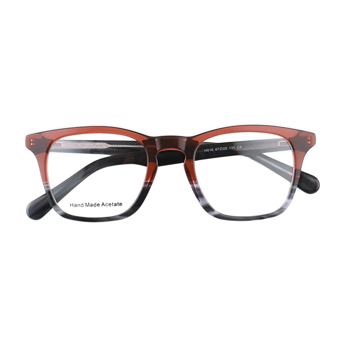 Wayfarer Full Rim Unisex Eyeglasses, Nova Unisex Eyeglasses Front View Brown Color Frame from VivGlasses