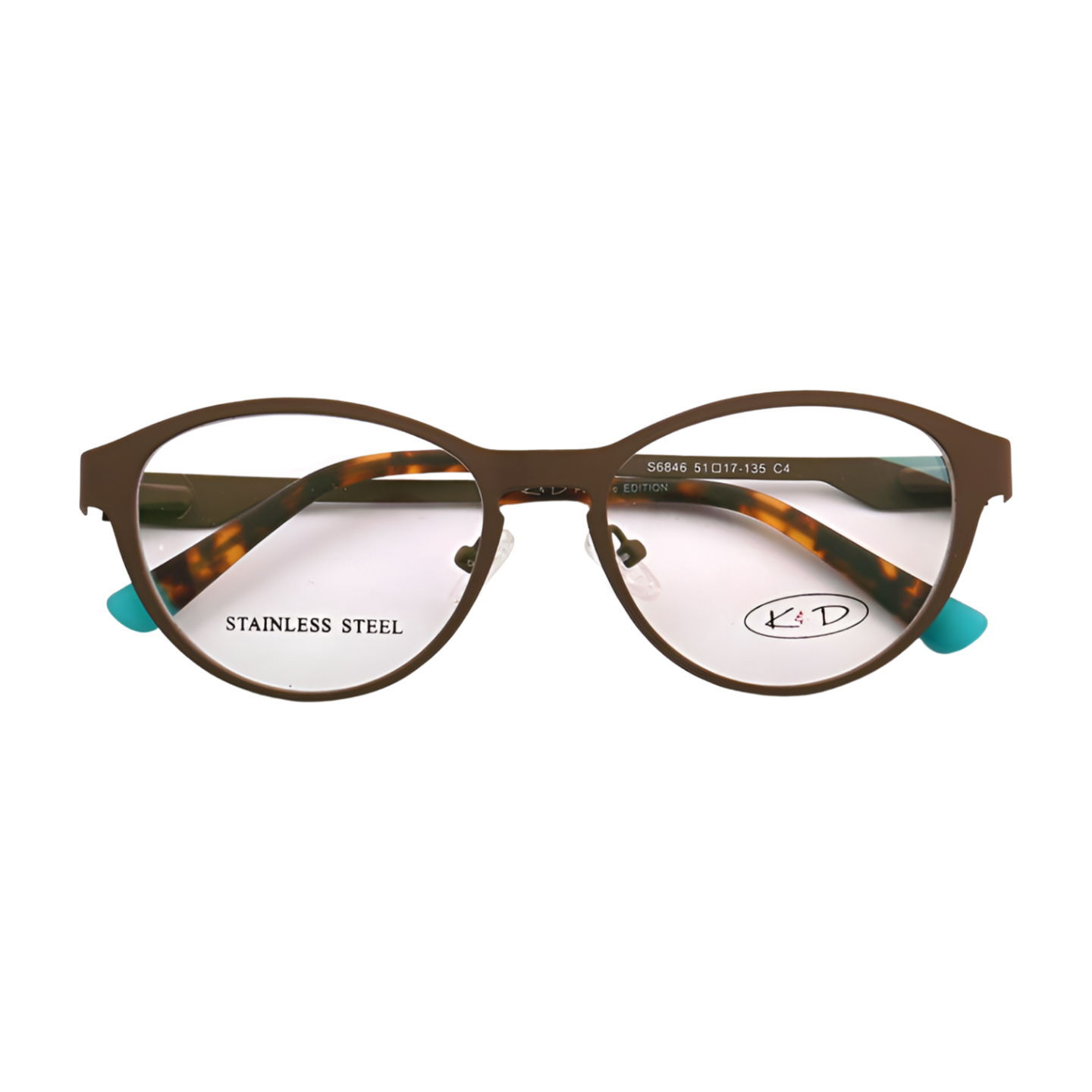 Full Rim Cat Eye Women Eyeglasses, Clarence Women Eyeglasses Front View Coffee Color from VivGlasses