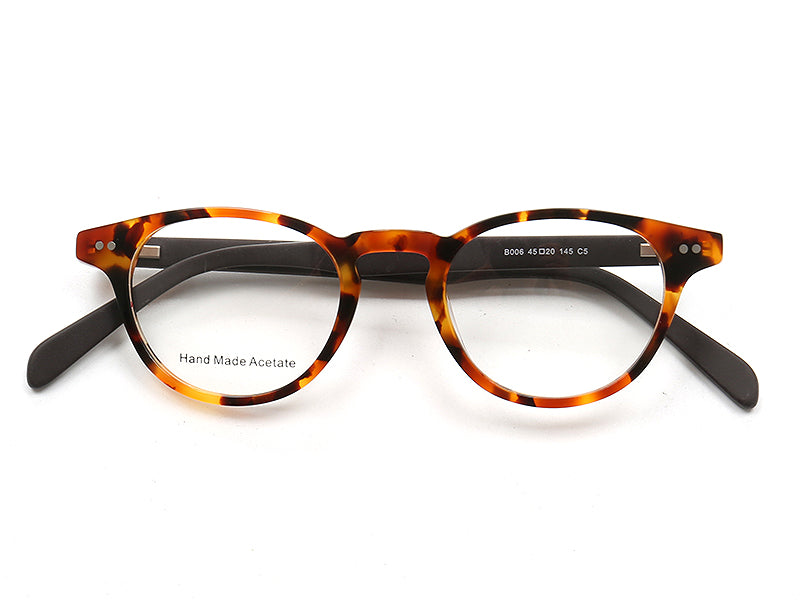 Full Rim Round Unisex Eyeglasses, Evans Unisex Eyeglasses Front View Tortoise Color from VivGlasses 