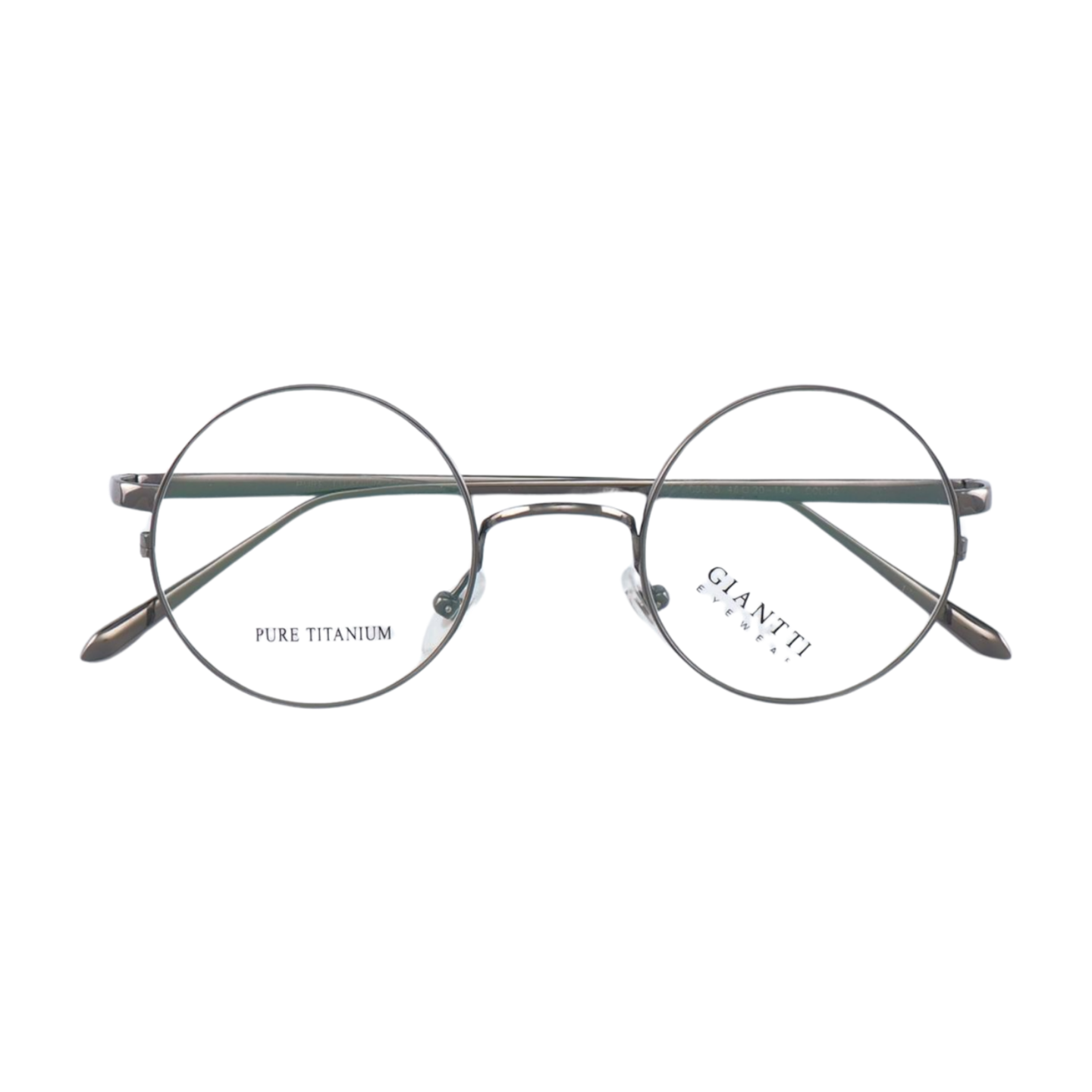 Full Rim Round Unisex Eyeglasses, Portland Unisex Eyeglasses Front View Gunmetal Color Frame from VivGlasses