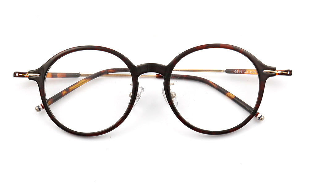  Full Rim Round Unisex Eyeglasses, Catskill Unisex Eyeglasses Front View Tortoise Color from VivGlasses
